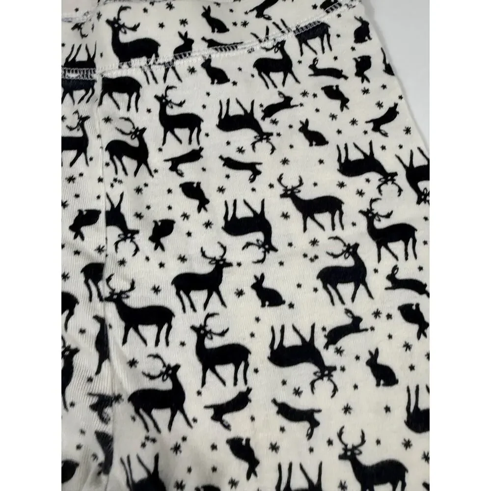 Gap Kids Woodland Animal Print Cotton Pajama Set Size 8 Holiday